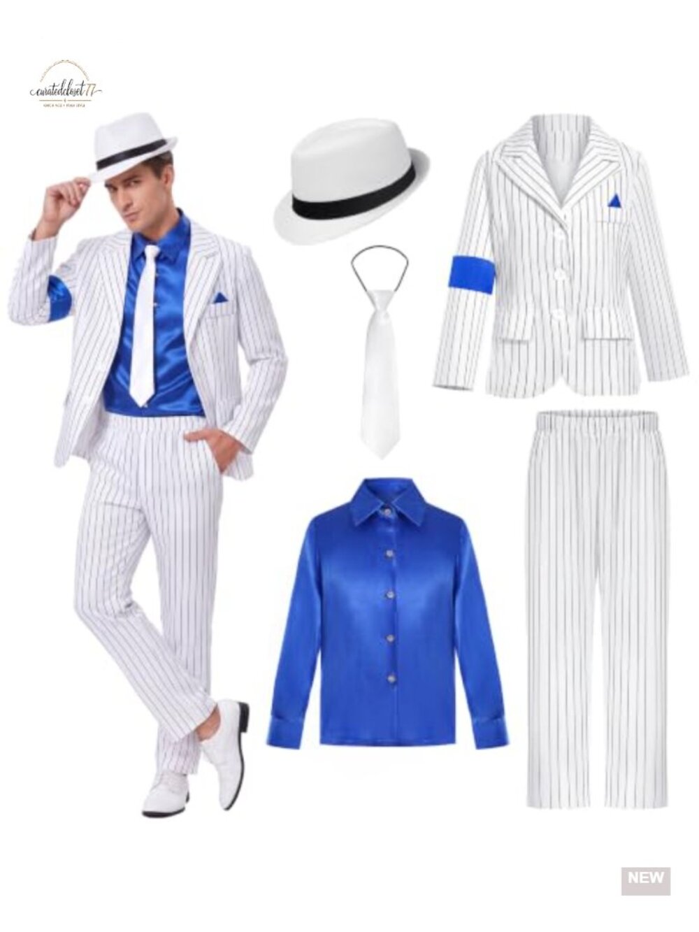 Men's Dance Star Costume 80s 90s Pop Stage Party Halloween Cosplay